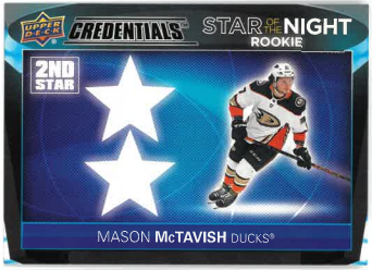 2021-22 UD Credentials Star of the Night Rookie Mason McTavish č. 2SR-4