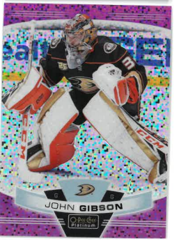 2019-20 UD O-Pee-Chee Platinum Violet Pixels John Gibson /399 č. 60