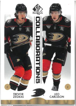 2023-24 UD SP Authentic Collaborations T. Zegras/L. Carlsson č. C-19