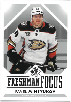 2023-24 UD SP Authentic Freshman Focus Pavel Mintyukov č. FF-36