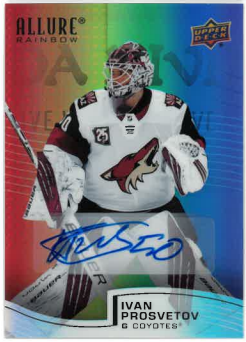 2021-22 UD Allure Full Rainbow auto Ivan Prosvetov č. R-31