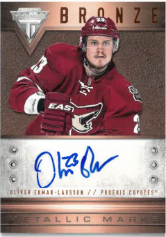 2012-13 Panini Titanium Metallic Marks Bronze Oliver Ekman-Larsson č. 45