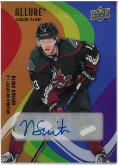 2022-23 UD Allure Color Flow Full Rainbow Auto Nathan Smith č. SF-25