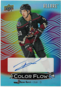2024-25 UD Allure Color Flow Full Rainbow Auto Sean Durzi č. CFA-SD