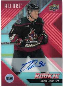 2024-25 UD Allure Red Rainbow Auto Rookie č. 129