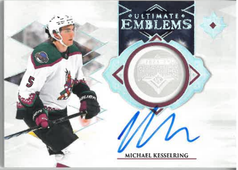 2023-24 UD Ultimate Collection Emblems Rookies Michael Kesselring č. UE-ML