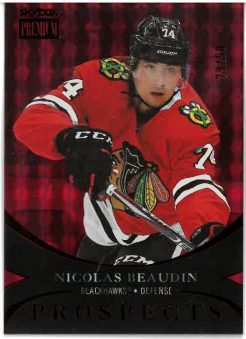 2020-21 UD Metal Universe Prospects Red Nicolas Beaudin /50 č. PP-16
