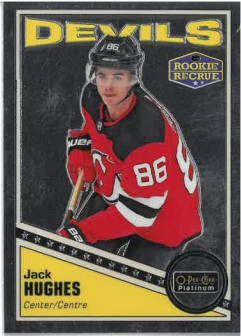 2019-20 UD O-PEE-CHEE Platinum Retro Rookie Jack Hughes č. R-100
