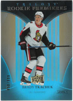 2018-19 UD Trilogy Rookie Premieres Level 1 Brady Tkachuk /999 č. 72
