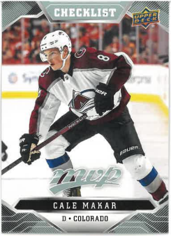 2019-20 UD MVP Checklist 201-250 Cale Makar č. 250