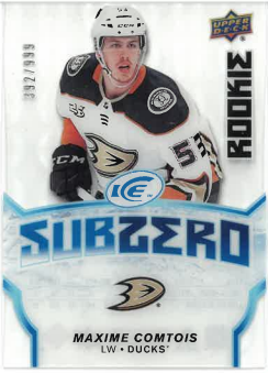 2018-19 UD ICE Sub Zero Rookie Maxime Comtois /999 č. SZ-39