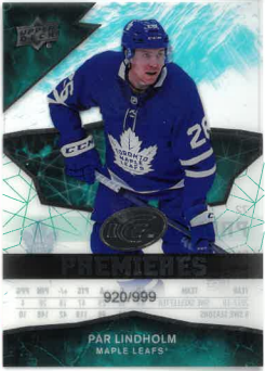 2018-19 UD Ice Premieres Par Lindholm /999 č. 72
