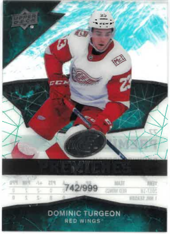 2018-19 UD Ice Premieres Dominic Turgeon /999 č. 77