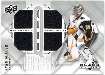 2009-10 UD Black Diamond Quad Jerseys Ryan Miller č. QJ-RM