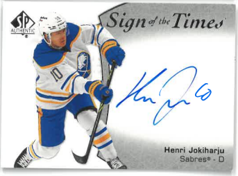 2021-22 UD SP Authentic Sign Of The Times Henri Jokiharju č. SOOT-HJ