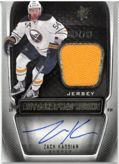 2011-12 UD SPx Autographed Rookie Jersey Zach Kassian /799 č. 177