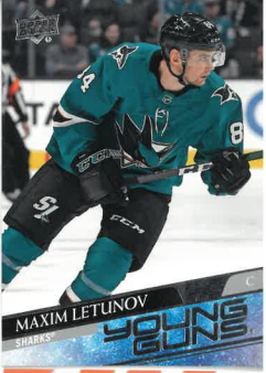 2020-21 UD Series II Young Guns Maxim Letunov č. 487