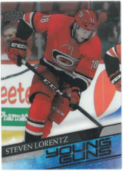 2020-21 UD Series II Young Guns Clear Cut Steven Lorentz č. 494