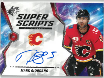 2020-21 UD SPx Super Script Mark Giordano č. S-MG