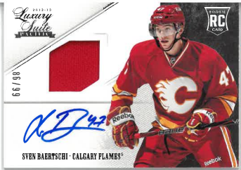 2012-13 Panini Anthology Luxury Suite Rookie Sven Baerstschi /98 č. No.99