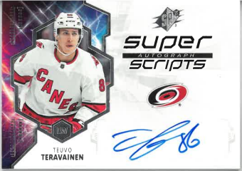 2019-20 UD SPx Super Scripts Autograph Teuvo Teravainen č. SS-TT