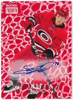 2020-21 UD Metal Universe Skybox Premium Auto Red Steven Lorentz č. PP-25
