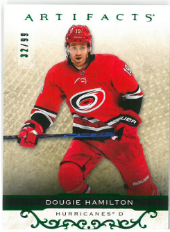 2021-22 UD Artifacts Dougie Hamilton Emerald /99 č. 21