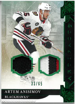 2019-20 UD Artifacts Emerald Dual Patch Artem Anisimov /65 č. 87