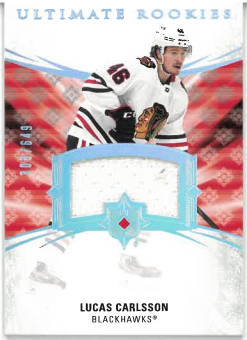 2020-21 UD Ultimate Collection Rookoes Jersey Lucas Carlsson /649 č. 156
