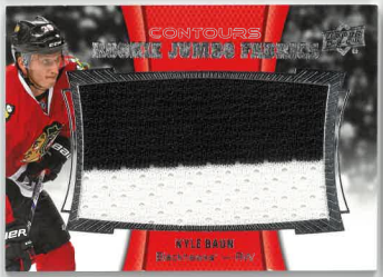 2015-16 UD Contours Rookie Jumbo Fabrics Kyle Baun č. RJJ-KB
