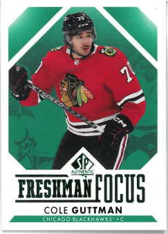 2023-24 UD SP Authentic Freshman Focus Green Cole Guttman č. FF-15