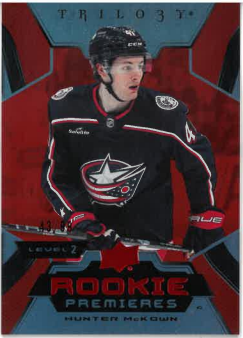 2023-24 UD Trilogy Uncommon Red Rookie Premieres lvl.2 Hunter McKown /99 č. 159