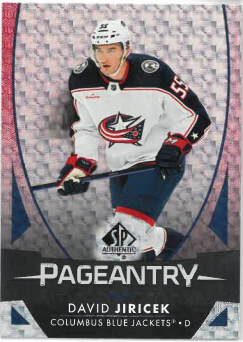 2023-24 UD SP Authentic Pageantry Red David Jiricek č. P-31