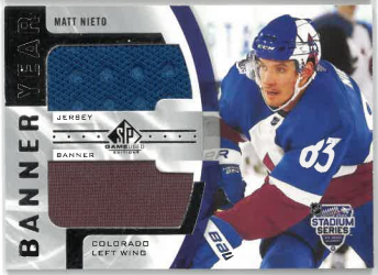 2020-21 UD SP Game Used Banner Year Jersey Matt Nieto č. BYJ-MN