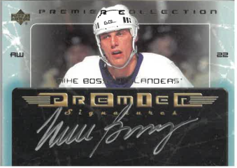 2003-04 UD Premier Collection Signatures Mike Bossy č. PS-BY