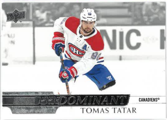 2020-21 UD Series I Predominant Tomas Tatar č. PR-11