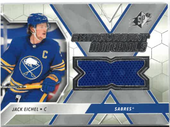 2020-21 UD SPx Extravagant Materials Jack Eichel č. EK-JK