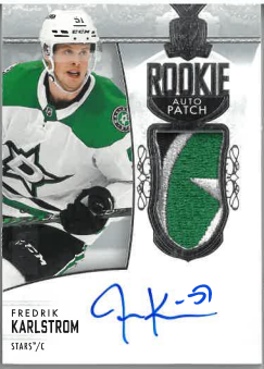 2022-23 UD The Cup Rookie Auto Patch Frederik Larlstrom /249 č. 167
