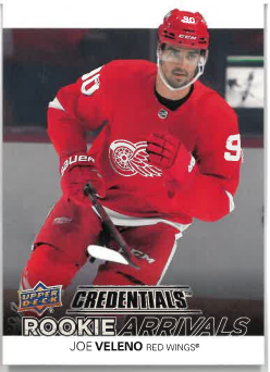 2021-22 UD Credentials Rookie Arrivals Joe Veleno č. RA-39