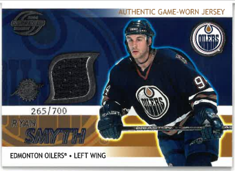 2003-04 Pacific Supreme Authentic Game Worn Jersey Ryan Smyth /700 č. 14