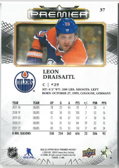2022-23 UD Premier Leon Draisaitl /299 č. 37
