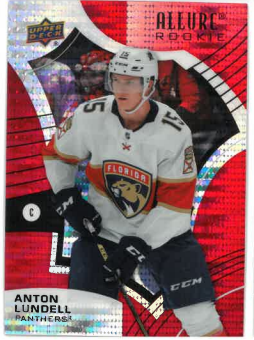 2021-22 UD Allure Red Rainbow Anton Lundell č. 105