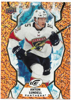 2021-22 UD Ice Orange Rookie Anton Lundell č. 101