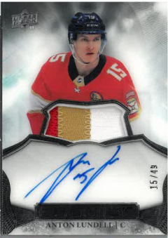 2022-23 UD Premier Auto Patch Anton Lundell /49 č. AV-AN