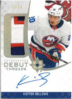 2020-21 UD Ultimate Autographed Debut Threads Kieffer Bellows /99 č. ADT-KB