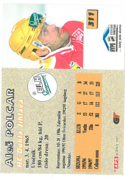 1997-98 APS Aleš Polcar HC Dukla Jihlava č. 311