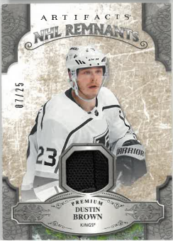 2019-20 UD Artifacte NHL Remnants Preminum Patch Dustin Brown /25 č. NR-DB