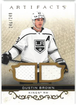 2021-22 UD Artifacts Gold Dual Jersey Relic Dustin Brown /249 č. 58