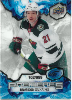 2021-22 UD Ice Premieres Brandon Duhaime /999 č. 202