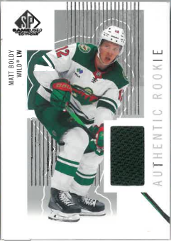 2022-23 UD SP Game Used Authentic Rookie Matt Boldy č. RR-BO
